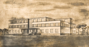 Colonia marina Madonna della Salve di Alessandria in Albenga. Progetto dell'edificio.