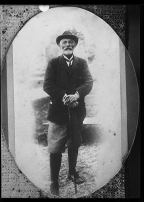 Fotoriproduzione relativa al fondatore della ditta di cappelli Borsalino di Alessandria