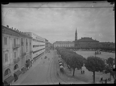 Veduta dall'alto di piazza della Libertà ad Alessandria