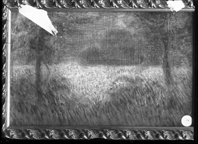 Paesaggio, dipinto a olio di Pellizza da Volpedo
