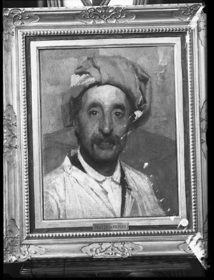 Studio di testa, dipinto a olio di Pellizza da Volpedo