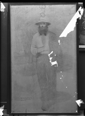 Studio di figura maschile a carboncino di Pellizza da Volpedo