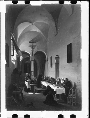 Refettorio dei cappuccini, dipinto a olio di G. Migliara