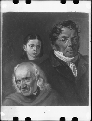 Le tre età della vita, dipinto a olio di G. Migliara