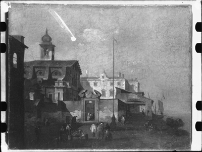 Veduta di fantasia, dipinto di G. Migliara