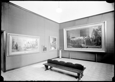 Sala espositiva della mostra dell'ottocento ad Alessandria