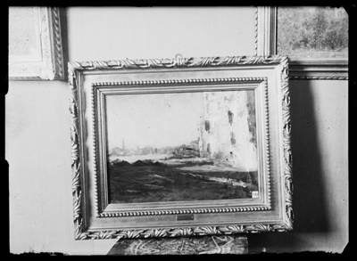 Quadro di paesaggio esposto mostra dell'ottocento ad Alessandria