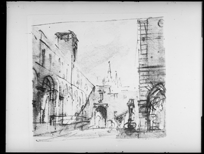 Studio architettoico a penna di G. Migliara