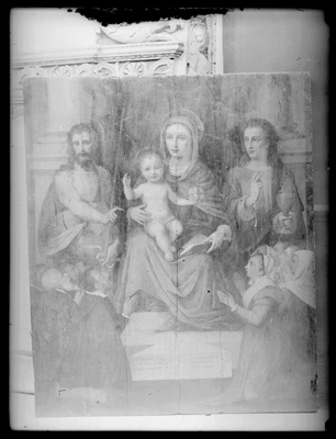 Quadro rappresentante la Madonna col bambino e santi