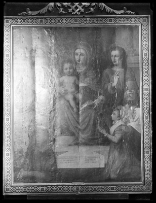 Quadro rappresentante la Madonna col bambino e santi