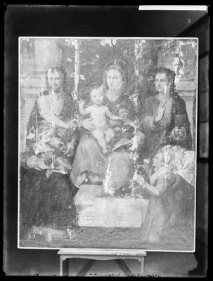 Quadro rappresentante la Madonna col bambino e santi