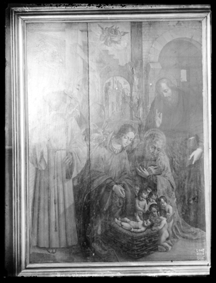 Quadro rappresentante l'adorazione del bambino