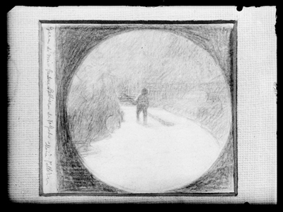 Disegno a matita di Pellizza da Volpedo