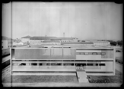 Veduta dall'alto del laboratorio antitubercolare di Alessandria