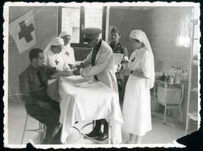 Posto di pronto soccorso dell' Ospedale militare