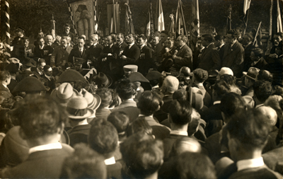 Raduno provinciale Ass. Naz. Combattenti in Piazza Garibaldi, Alessandria