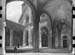 Cortile chiesa di S. Ambrogio a Milano, dipinto a olio di G. Migliara